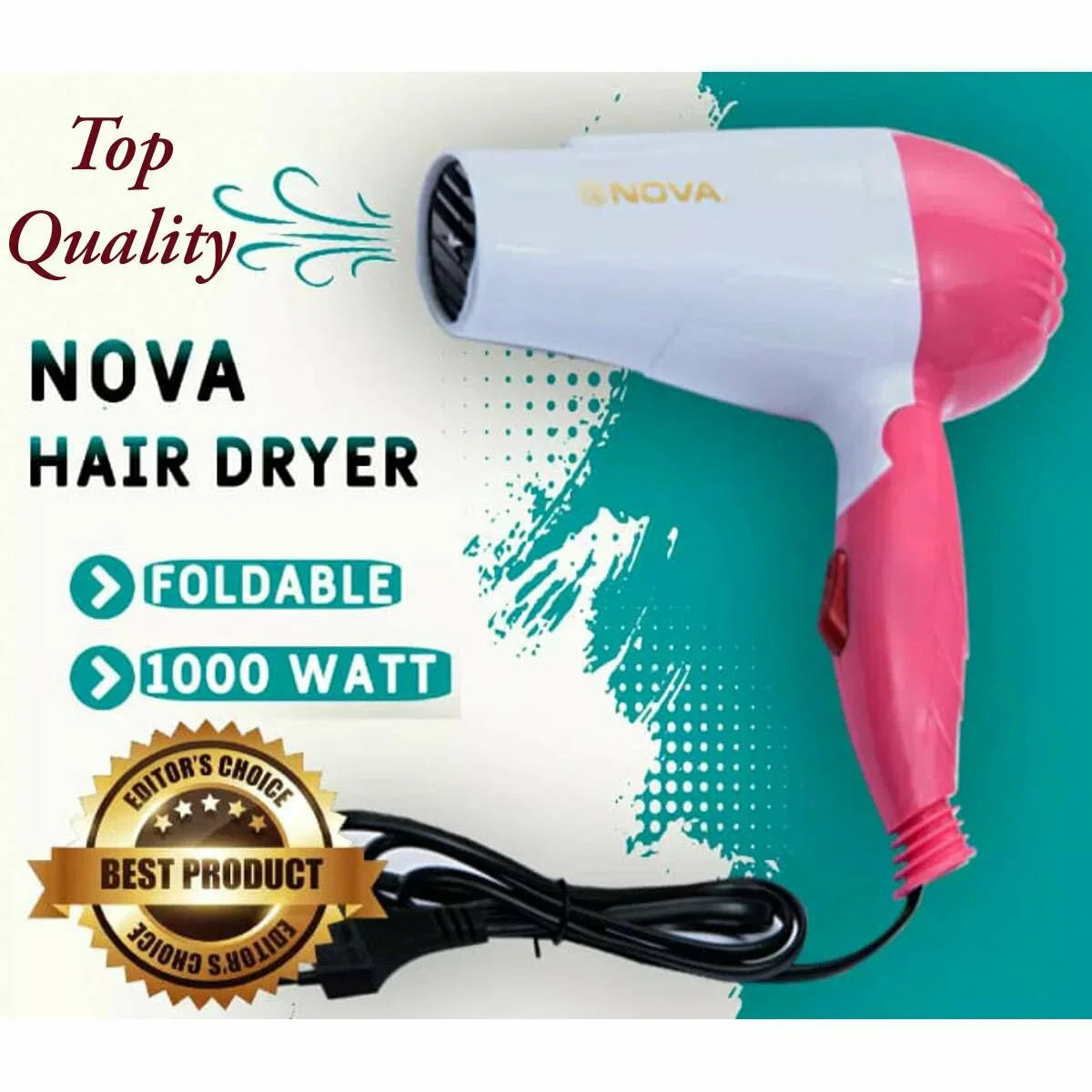 Nova Foldable Hair Dryer ā Quick Dry Styling